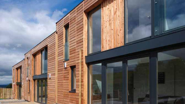 ArcDesSco's tweet photo. Innovative uses for glass recycling can be seen in case studies up and down Scotland. Here is The Passive House, completed in 2010 &amp; designed by @HLMArchitects. The insulation is made from recycled glass wool made from 80% glass bottles | More information: https://t.co/1L57RqjJYS https://t.co/JEp67MFe28