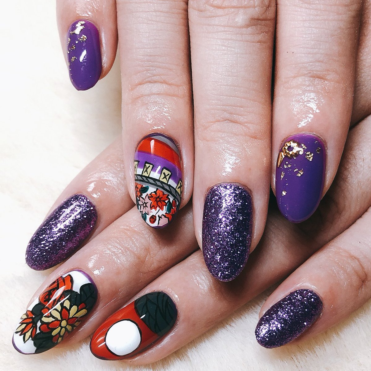 花札ネイル 花札ネイル