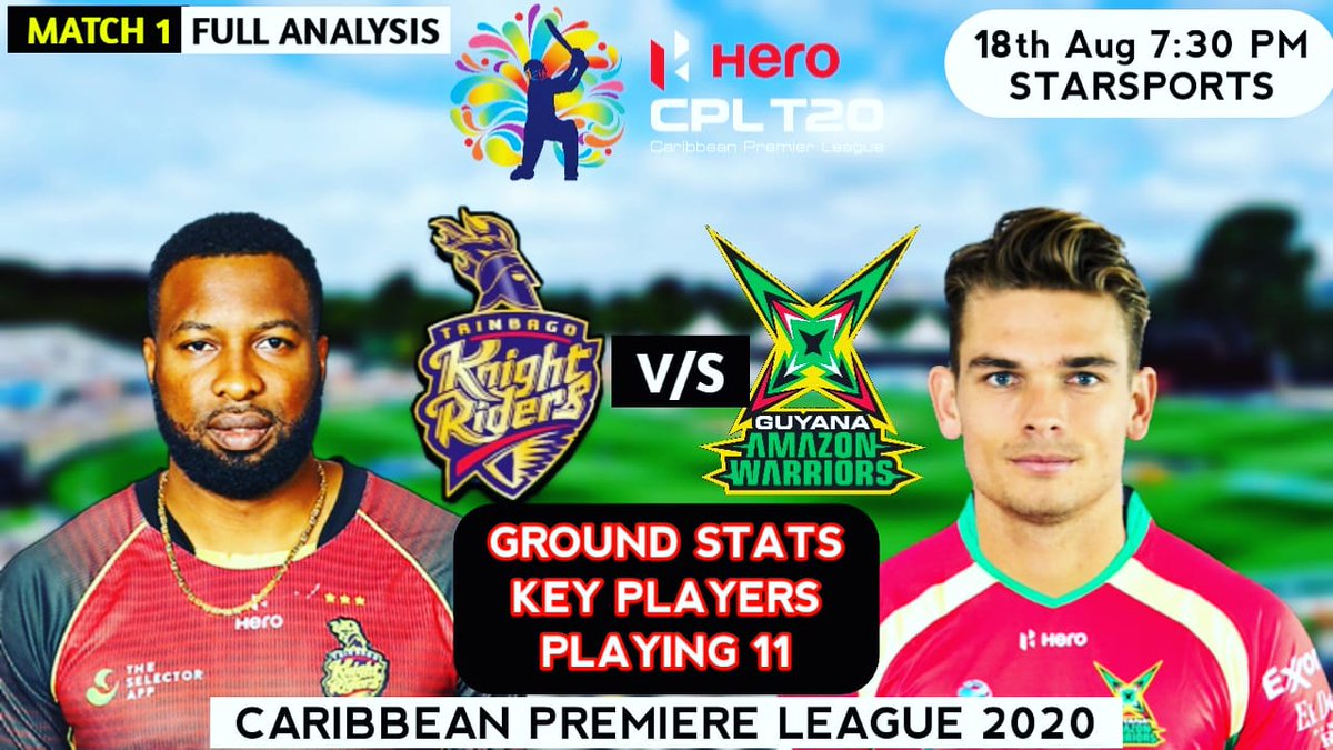 RKfantasycric11's tweet photo. Link in Bio
Full match PREVIEW
#cplt20 #cpl2020 #TKRvsGuy #dream11Prediction #fullanalysis #playing11 #groundstats #pitchreport #CricketPlayedLouder #CPLT20 https://t.co/aveaZWmxhJ