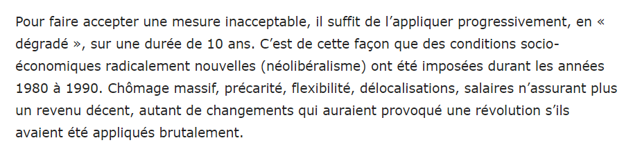 3/ La stratégie de la dégradation