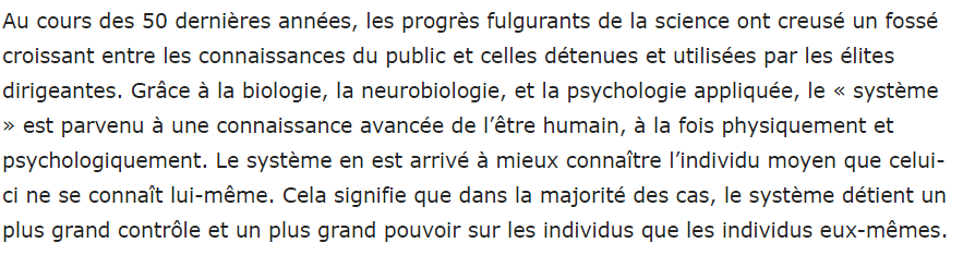 10/ Connaître les individus mieux qu’ils ne se connaissent eux-mêmes