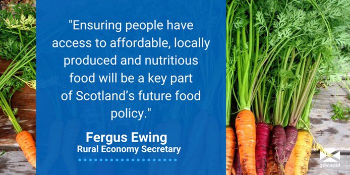 Scottish Ministers will work together to develop a new statement on food policy, to build on recent experience of #coronavirus and consider rights, security, production and availability of food #GoodFoodNation

Read the update ➡️ bit.ly/2CAMgZR