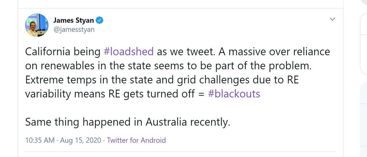 Unsurprisingly, the usual suspects are on the case. The tactics match SA 2016 precsisely: - Mention the rise of renewables- Mention the blackouts- Nod vigorously and point, yelling 'HUH? HEY? SEE? THEY'RE TOGETHER! THAT MEANS THEY CAUSED EACH OTHER!'