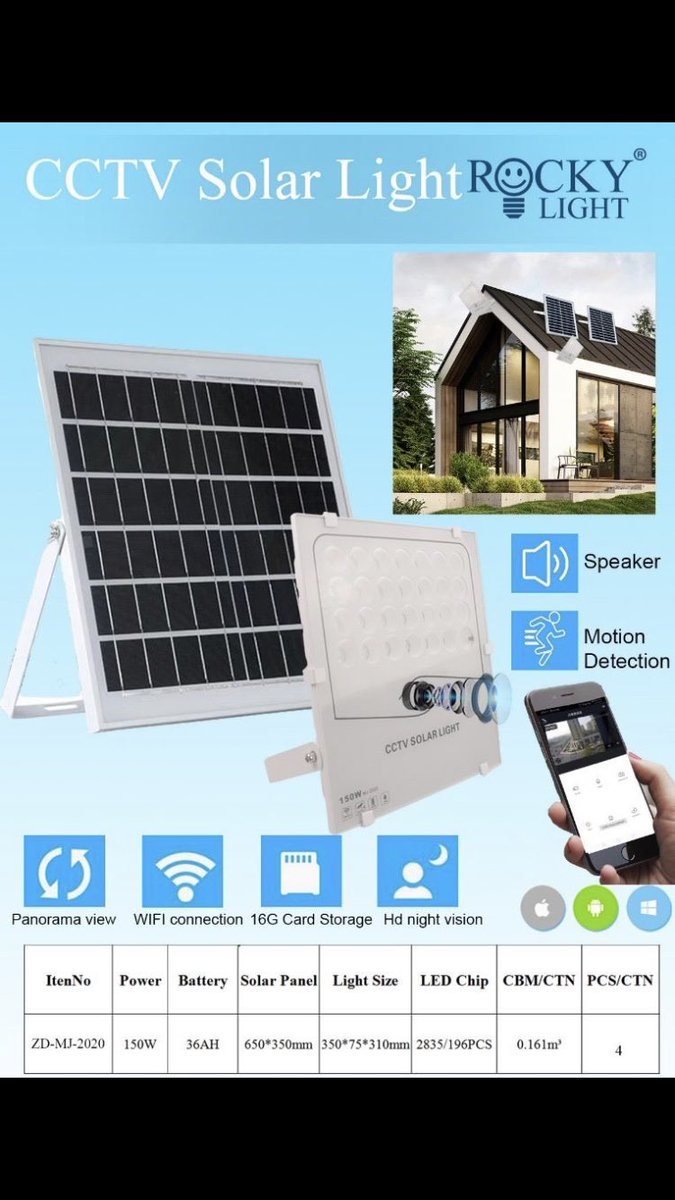 Solar powered flood lights with built in CCTV ksh.24000.Installation fee ksh.2500 within a Nairobi. Outside of Nairobi will include transport+installation fee .