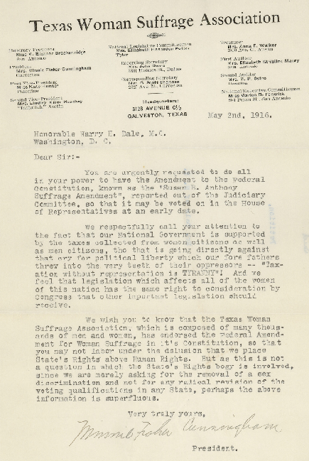 TEXAS (June 28, 1919)• First Southern state to adopt amendment• Minnie Fisher Cunningham of Galveston was 1st executive secretary of the national  @LWV(Legislature adopted same day as the signing of Treaty of Versailles)