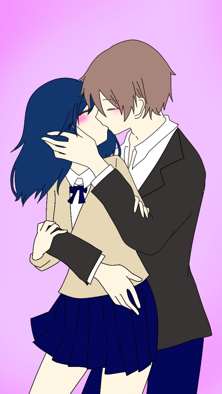 食害つちぶた A Twitter フリーペア画 1枚の絵を2人で使ってもらっても キスシーン描いてみましたっ 色の塗り方も変えてみました 食害つちぶた A Twitter フリーペア画 1枚の絵を2人で使ってもらっても キスシーン描いてみましたっ 色の塗り方も変えてみました