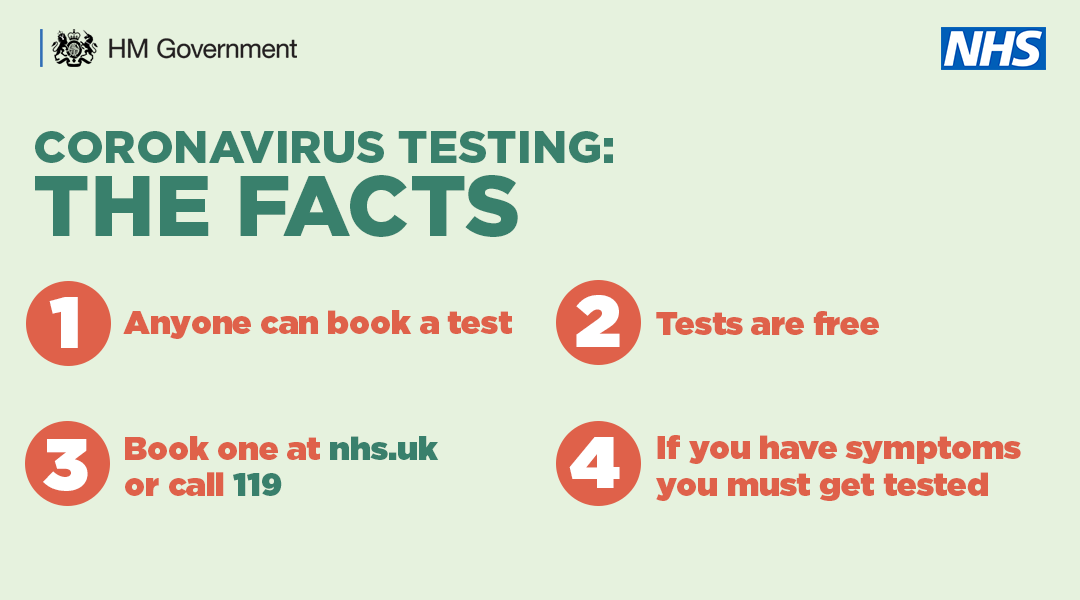 10DowningStreet's tweet photo. If you have any of the following coronavirus symptoms: 
 
1⃣ A new continuous cough
2⃣ A high temperature
3⃣ A change or loss of your sense of taste or smell
 
You should self-isolate and get a test now: https://t.co/RtC0g38NAj https://t.co/leiyFpsXwr