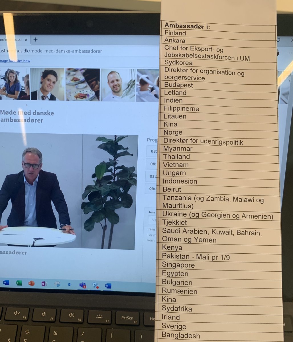 LarsSandahlS's tweet photo. DK’s ambassadører og @DanishMFA har ydet en stor indsats for vores eksportvirksomheder under #COVID19dk - og forude venter en fælles opgave med genstart af eksporten. Tak for god dialog på webinar om både udfordringer og muligheder for #dkbiz - og for tæt samarbejde i det daglige https://t.co/LpBFEwYGmD