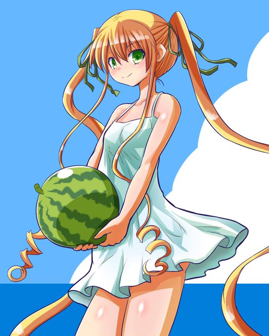 スイカ真紅、日焼けAILEくん 