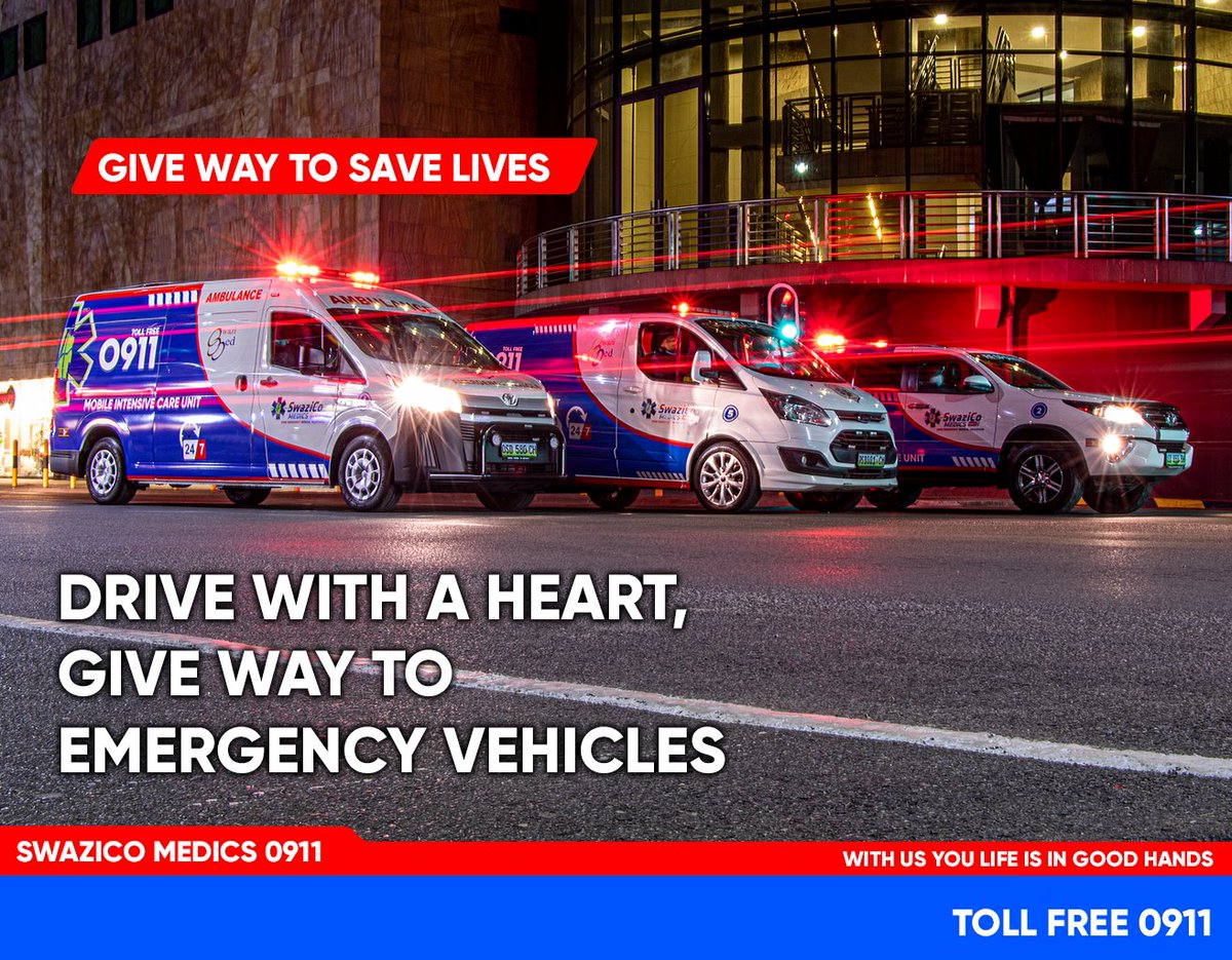 Drive with a heart, Give way to emergency Vehicles.