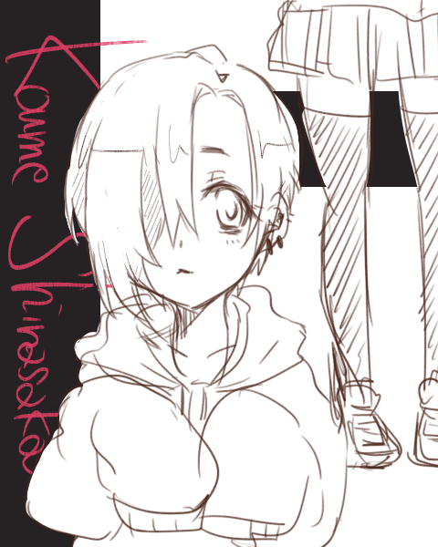旦那さんがコロッケ作ってくれてる傍で何も考えずにラクガキを始めていた私です。久しぶりにPCで描いた…… 