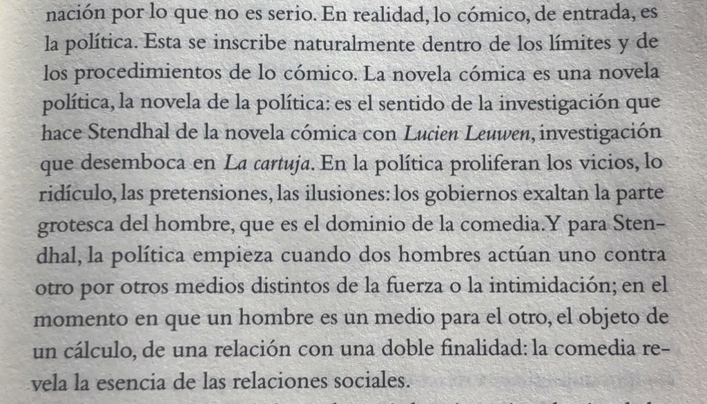 HuntedBooks's tweet photo. Stendhal, la política, lo cómico. https://t.co/8BpfSeTl09