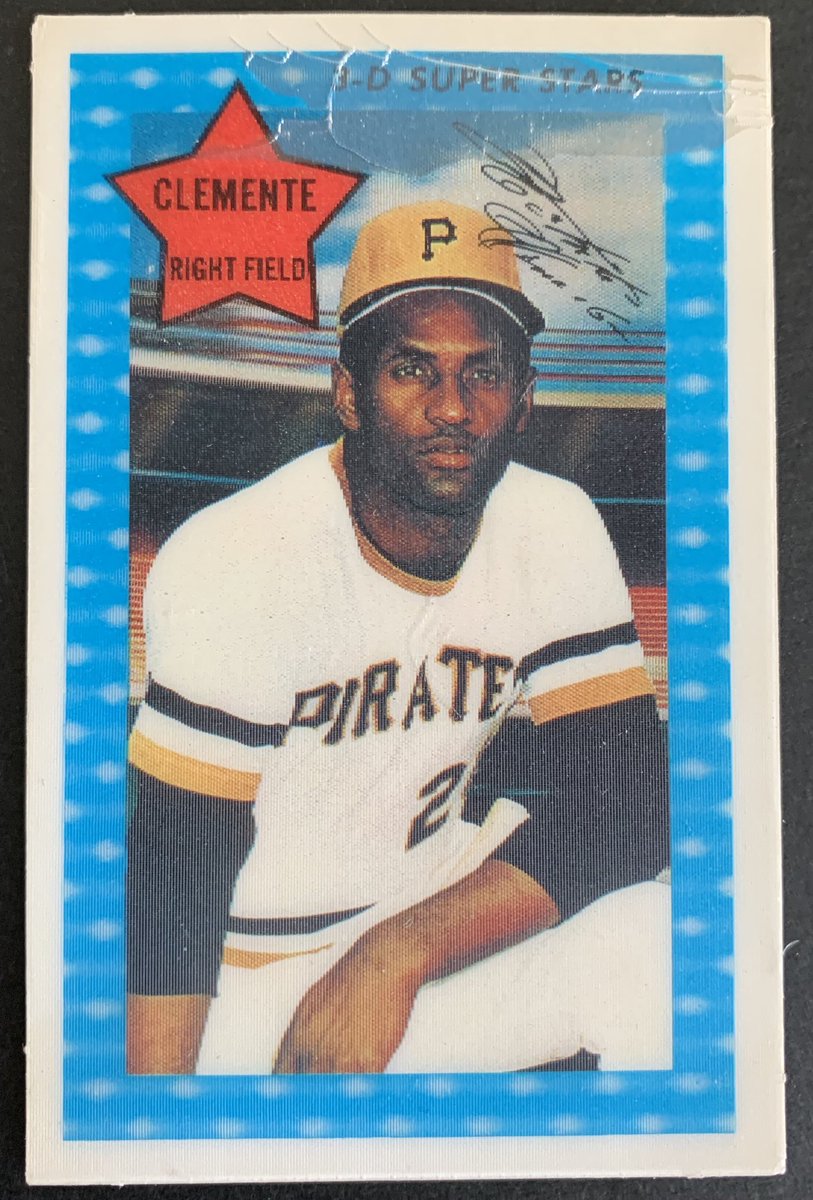 The 1971 Kelloggs 3D cards were the first ones I ever collected. I remember getting Chuck Dobson, Dick Selma and others out of the cereal box; didn’t acquire Clemente until years later.