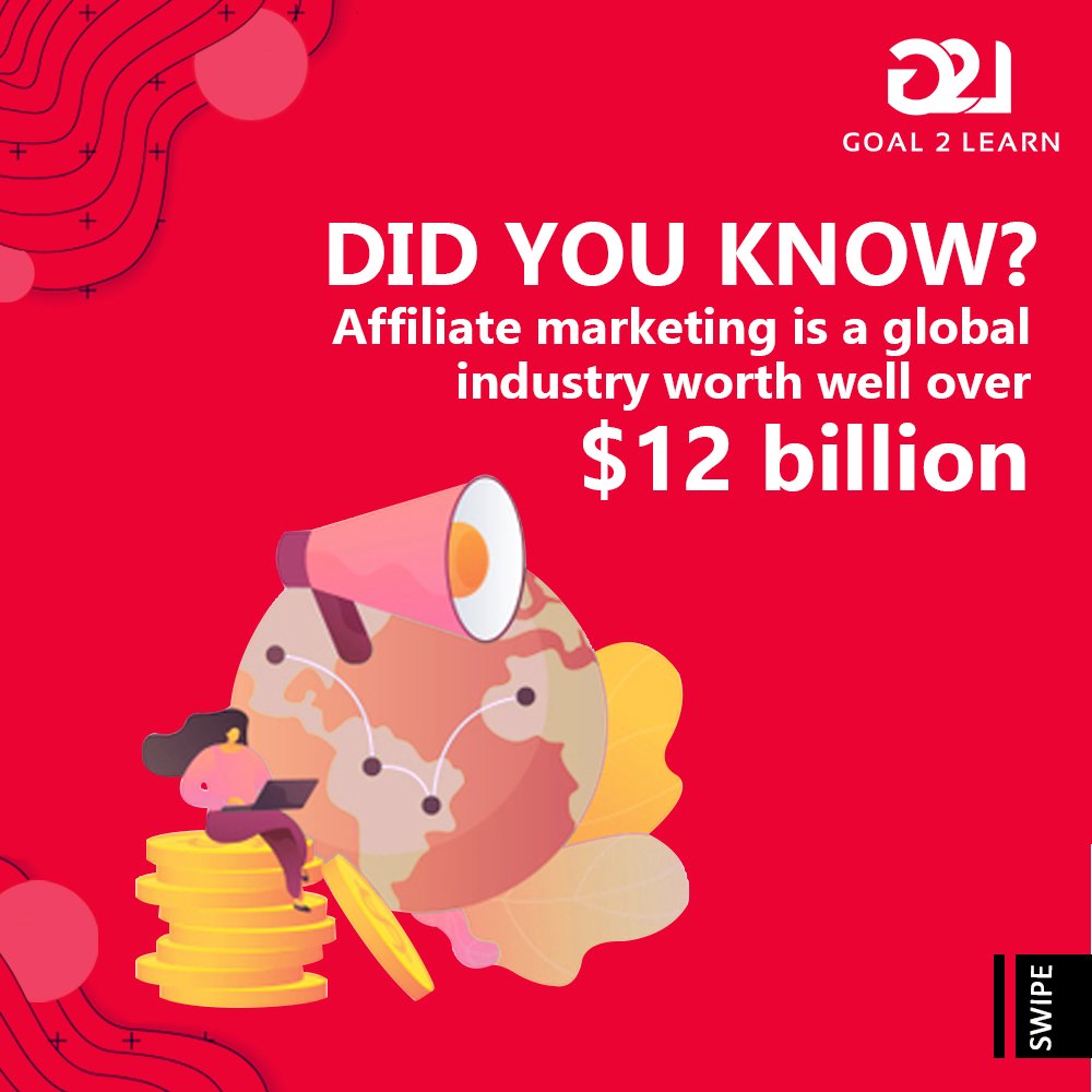 Goal2Learn's tweet photo. Affiliate marketing is the easiest way to start a business online, because it requires virtually no initial investment. To stay updated on various such facts about digital marketing follow us @Goal2Learn
#Goal2Learn #AffiliateMarketing #DigitalMarketing
#AffiliateMarketingTips https://t.co/F7SVzFaS3f