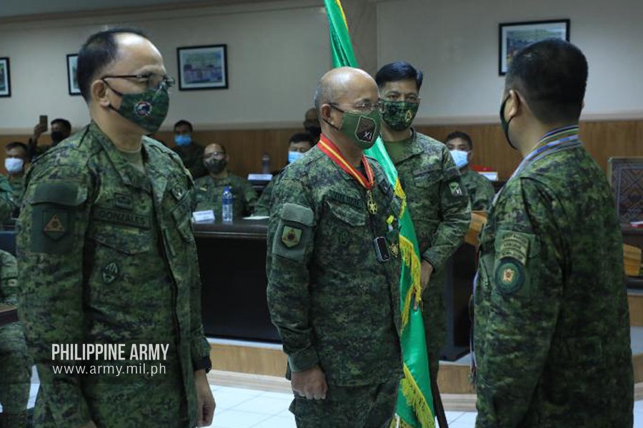 Zamboanga City Philippine Army Filipino Soldiers Wave Upon Arrival At