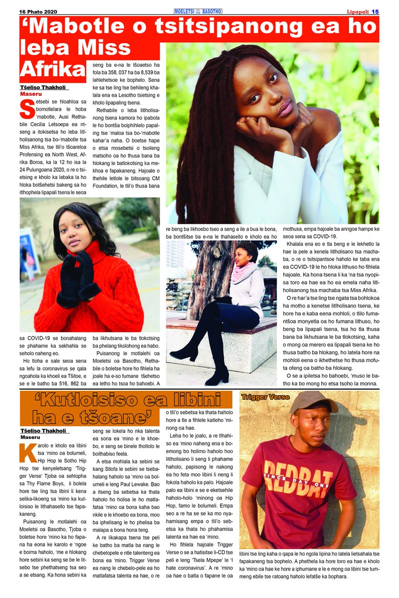 OaBasotho's tweet photo. Litaba tsa koranta tse fetileng..... https://t.co/BG7qUPVL9e