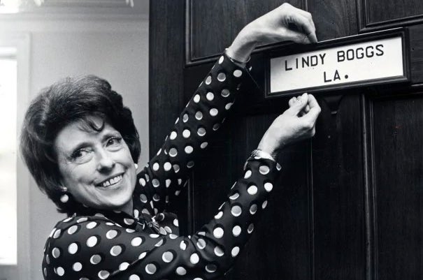 Following the tragic loss of her husband, and political partner, Lindy Boggs ran in the special election to fill her late husband's seat representing New Orleans. She won— becoming the first woman elected to represent Louisiana in the U.S. House of Representatives.