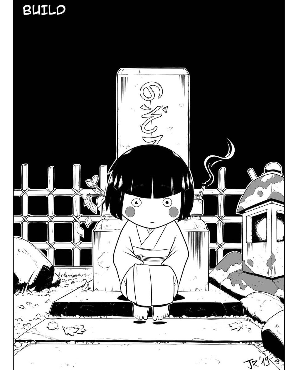 For every wish fulfilled the hinnagami will demand that another wish be made. This yokai is the result of human greed and the process carries on forever. Even when the hinnagami's owner dies it will follow them to hell and haunt them there forever.2/4Art: Kawai Manjou Studio.