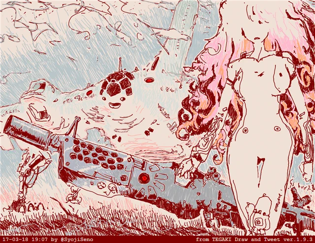 TEGAKIは良いぞ!
①『Dead Stock Planets』
②『おぱおぅございマストどーん♪』
③『しゃわ～っとシャワー』
④『栞里と仲間たち』 #FA #猫耳戦車隊
#Original  #Archive #tegaki_dt 