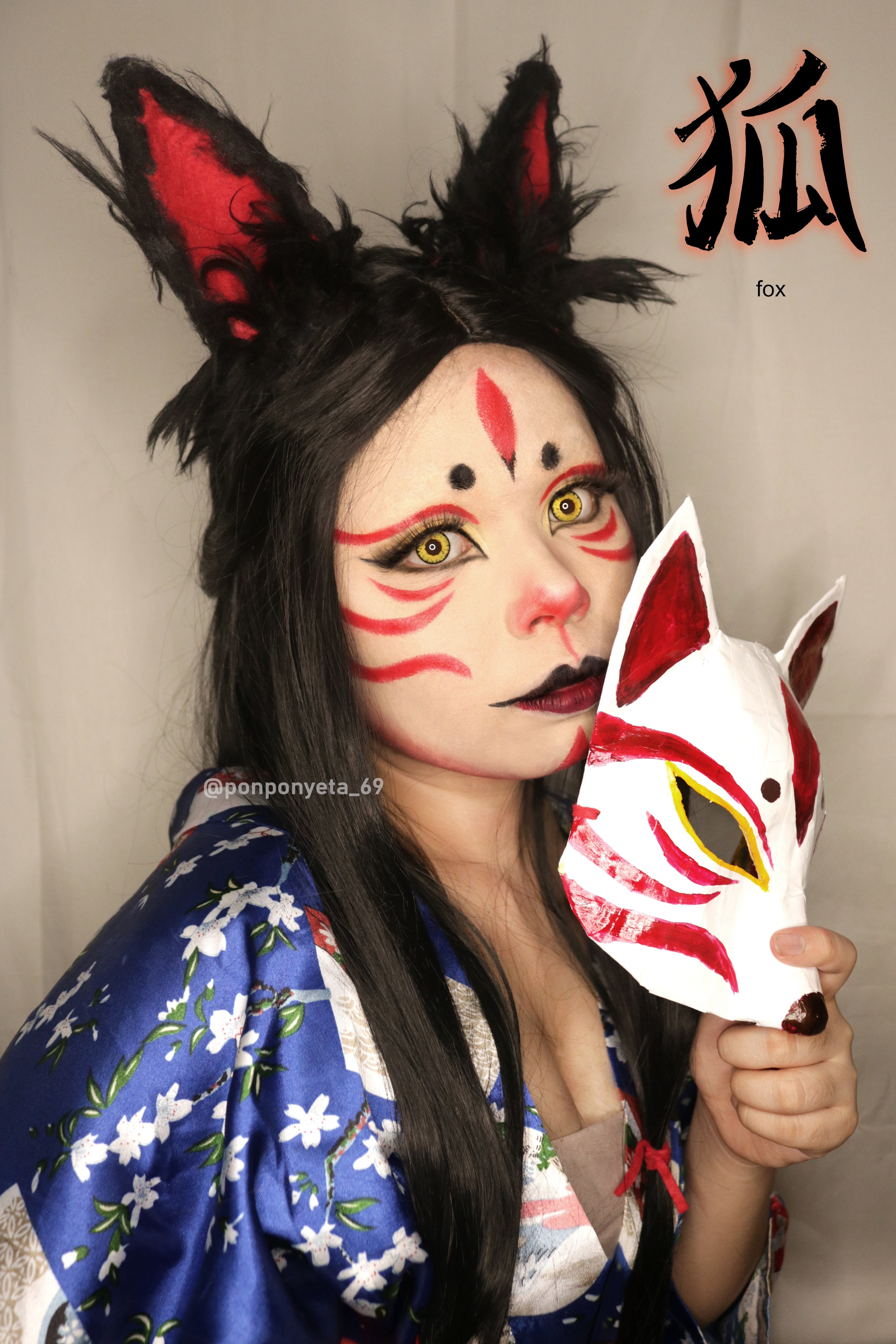 Ponponyeta RESTING on Twitter: "I thought my Sun Goddess will be my number 1 this one takes the spot. my Sumi "The Void" Kitsune makeup &lt;3 will release