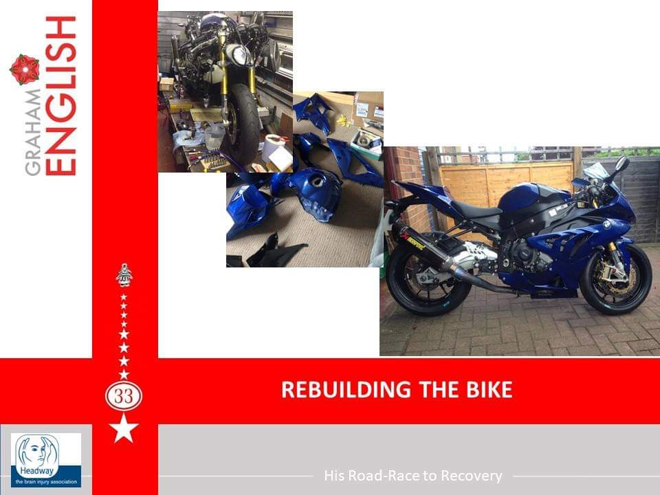 muckemoose's tweet photo. Grahams TT BMW  bike has been stolen from Stevenage area, this is his bike he rebuilt to complete his lap a year after his TT accident.  Any info please contact us. Please share as much as possible thank you  #iomtt https://t.co/y0NmEvD8Lv