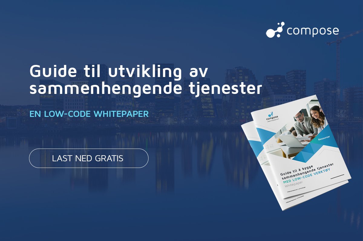 ComposeSoftware's tweet image. Utvikling av sammenhengende tjenester er komplekst, og krever fleksibel teknologi som støtter effektiv utvikling og konstant forbedring. Last ned vår low-code guide til sammenhengende tjenester: 
usecompose.com/ressurser/samm…
#lowcode #sammenhengendetjenester #digitalisering