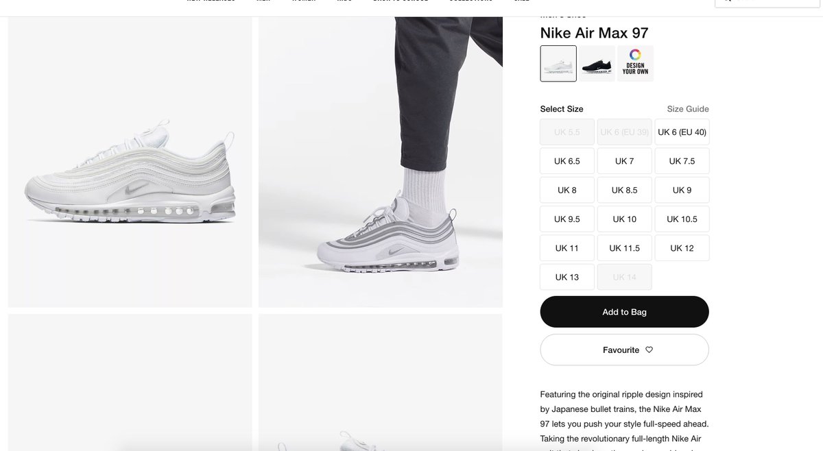 air max 97 size guide