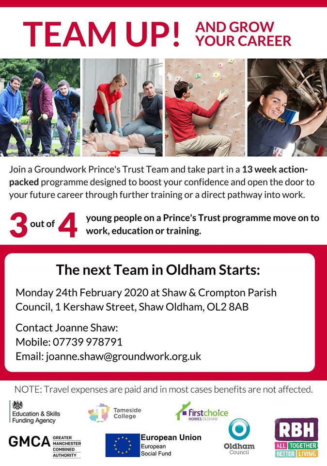 Young People of Oldham and surrounding areas, are you in need of a confidence boost, a need to improve you employability skills, to build on your teamwork ability, look no further. Contact me through twitter or on Facebook (shinypt) or by phone on 07715619519