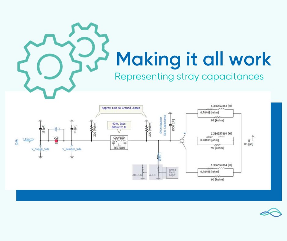 We use #PSCAD™ to model the #ShuntReactor, #CircuitBreaker and connecting #cables. The significant elements of this section of the model were the cable #capacitances, stray #capacitances and equivalent reactor model. The full paper can be found here - buff.ly/39XZA6K