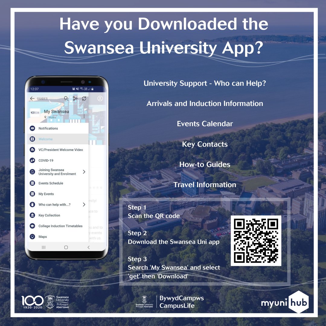 The Swansea University app is here! Packed full of useful information for all students to help you navigate your time with us. Just follow the link below or scan the QR code to get the app.

guidebook.com/g/welcome-to-s…

guidebook.com/g/fy-abertawe/

<a href="/SwanseaUni/">Swansea University</a> <a href="/MyUniSwansea/">MyUni Swansea</a> <a href="/SwanseaUniSU/">Swansea Uni Students’ Union</a>