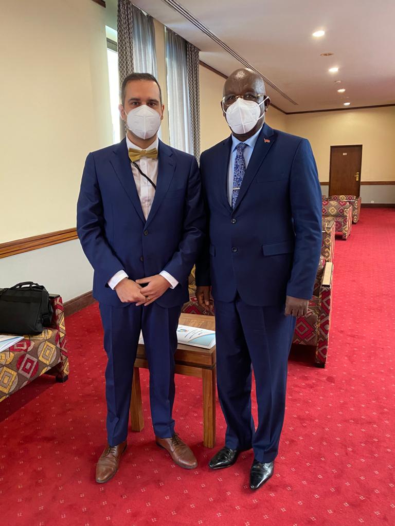 KENYAinDRC's tweet photo. Amb George Masafu attended a seminar @ Memling Hotel organized by Agency for the prevention of Human Trafficking in DRC.With him are Ms.Cecile META KASANDA coordinator of the seminar &amp; Hamed Mobasser,Political Counsellor Embassy of Belgium.@AmbMKamau @Ambgeorgemasafu @amolosango https://t.co/64zLrIvpey