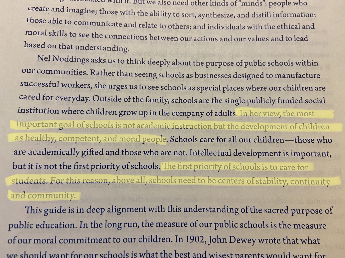 Now more than ever. Ss who are healthy, competent, moral. Schools that offer stability, continuity, community. #VTed