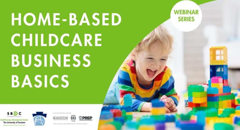Join @scrantonsbdc in a 3-session webinar training to learn  steps to start a home-based day care business.  
📅 / ⏰
      Session1 on Wed., 8.19. 20 at 10AM
      Session2 on Wed., 8.26.20  at 10 AM
      Session3 on Wed., 9.9.20 at 2 PM
®️ ow.ly/lFO850B1KZU