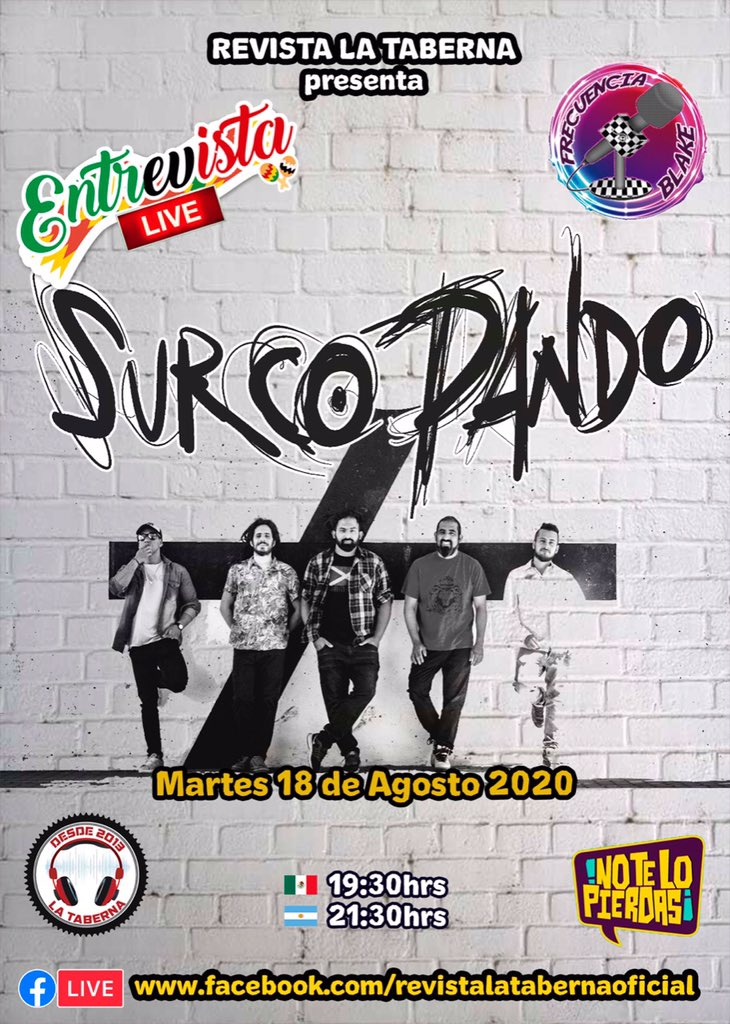 surcopandoOK's tweet photo. 🇲🇽 MÉXICO 🇲🇽 
.
Hoy entrevista en vivo por el facebook live de @revista_la_taberna ! 🔥
.
#reggae #reggaeroots #roots #reggaemusic #streaming #surcopando #reggaeenespañol
.
@musica_af @PelaGatosOk @radiojamming @mdz_radio @PrimitivoSreal https://t.co/Pea61cWUr9