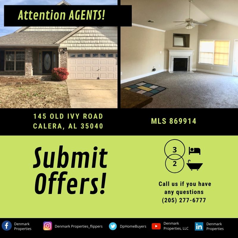 Dphomebuyers's tweet photo. This home is available for viewing, agents! Call us today to schedule yours and submit your offers!
#dphomebuyers #denmarkproperties #antonioandashleydenmark #webuyhouses #birminghamal #birminghamalabama #instabham #instagrambham #bhamal #bhamalabama #agents #realestateagents https://t.co/4j7tJdKJhr