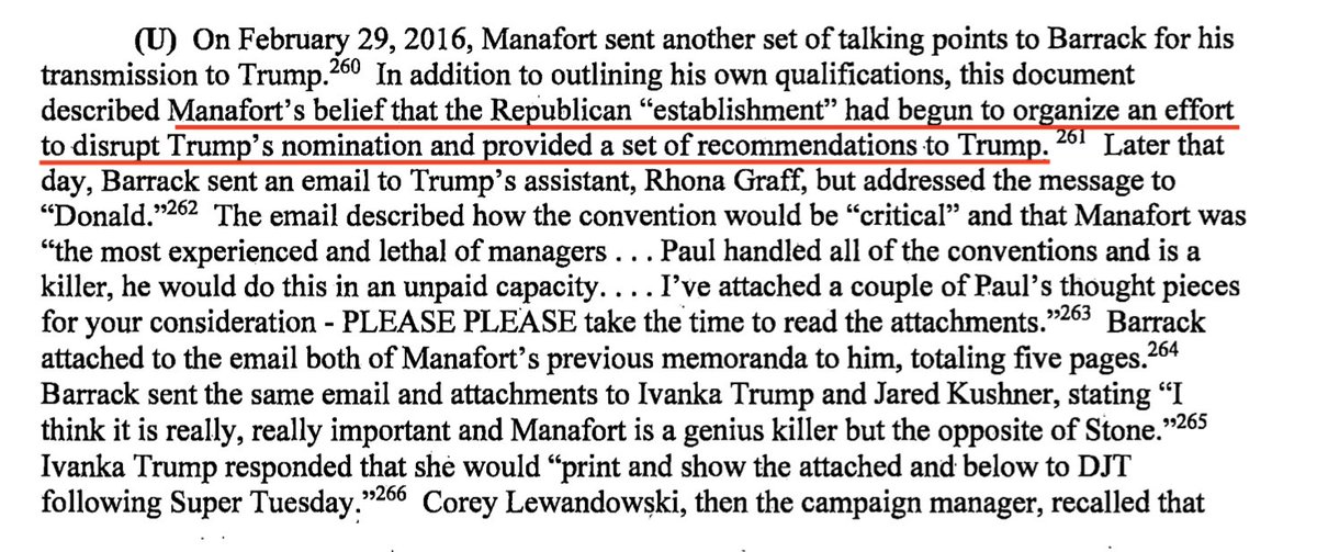 Interesting: That Tom Barrack was key to getting Manafort in is well known, but that Manafort warned Trump that the GOP might be opposing him could have smoothed the way for Manafort's entry - as an agent of Vladimir Putin.