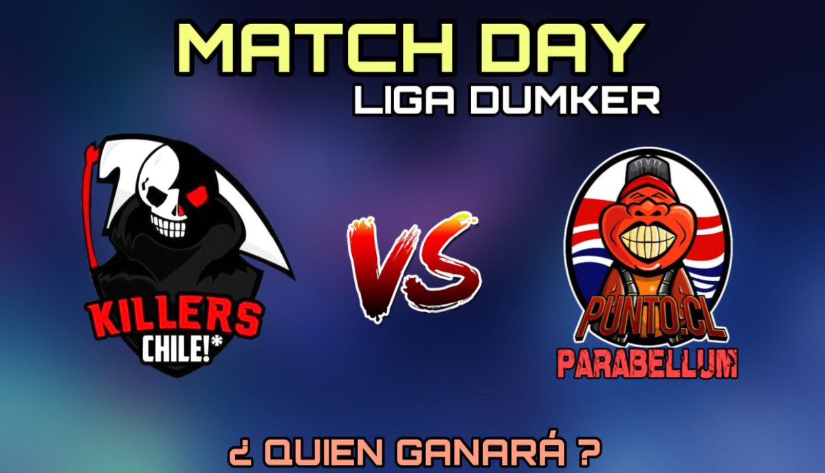 <a href="/KillersChile/">TeamKillersChile!*</a> 🆚 @PUNTOCL_PBM
📆 20 de Agosto 
⏰ 22:00 hrs 🇨🇱