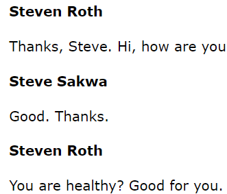 You're healthy? Good for you!