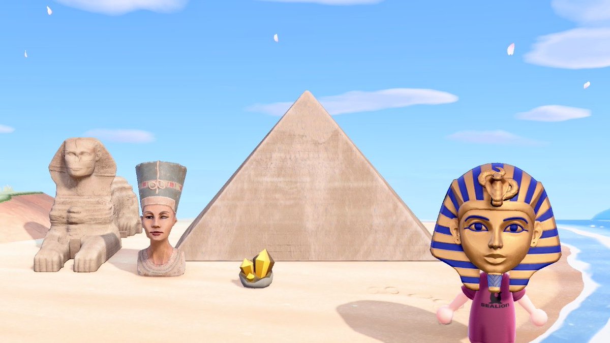⭐️!! Pyramid + Sphinx GIVE AWAY !!⭐️

To enter: 
💖 FOLLOW ME + RETWEET this! 

💫 I will pick a winner for
Pyramid 
Sphinx 
Genuine mystic statue 
King Tut Mask 
1 stack of gold (300k)

(ends) in 72 hours! 🤩

#acnh #acnhgiveaway #acnhgulliver #acnhtreasure
