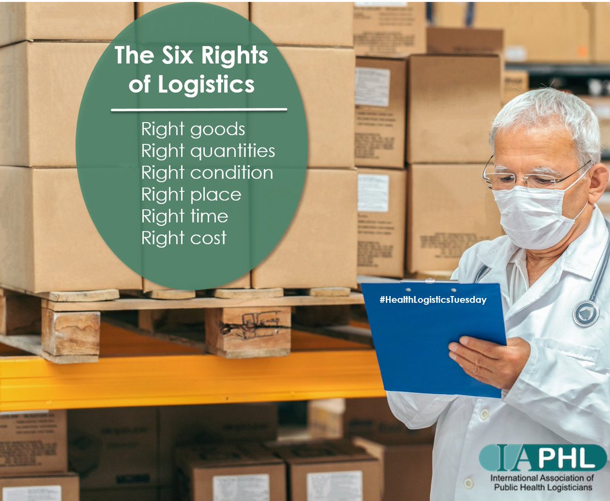 HealthSCM's tweet photo. Do you remember the "Six Rights of Logistics"? Well #HealthLogisticsTuesday is your reminder! #IAPHL https://t.co/bFwaVLzGaW