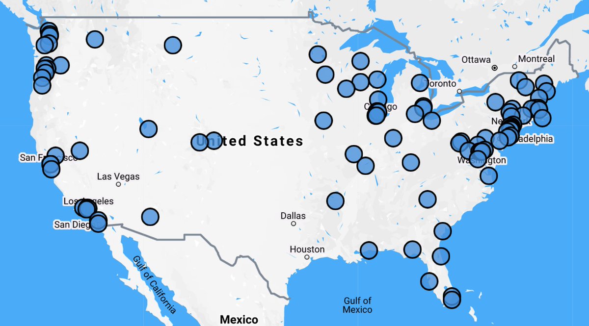 A map of the United States shows blue dots indicating where events are taking place this Saturday.