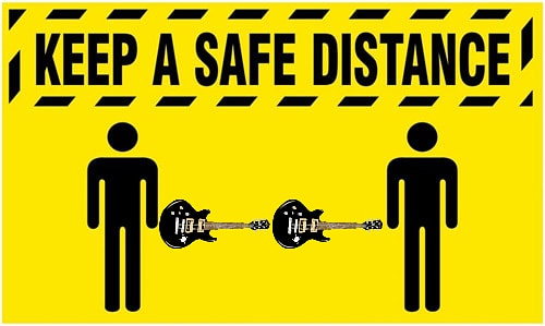 MusicStratford's tweet photo. #soundsaboveground 2020 will be a safe social distancing event....
Please maintain a safe distance of 2 guitars 🎸🎸 from people outside your social bubble....
#safesocialdistancing https://t.co/yGSxfJZXcw