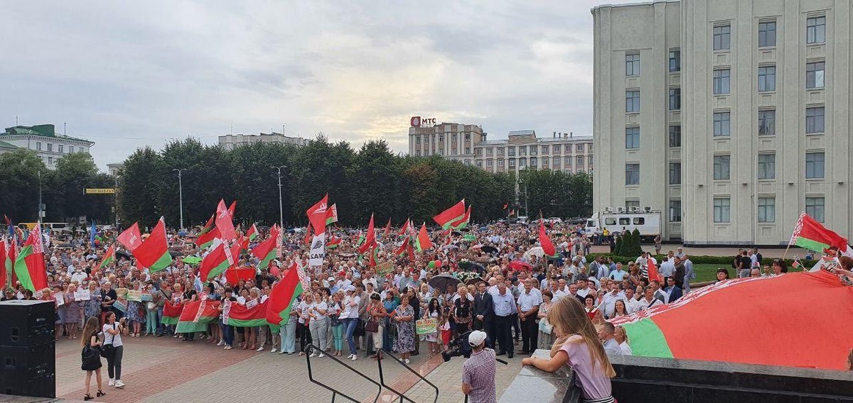 Митинги за Лукашенко в Гомеле и Могилеве 