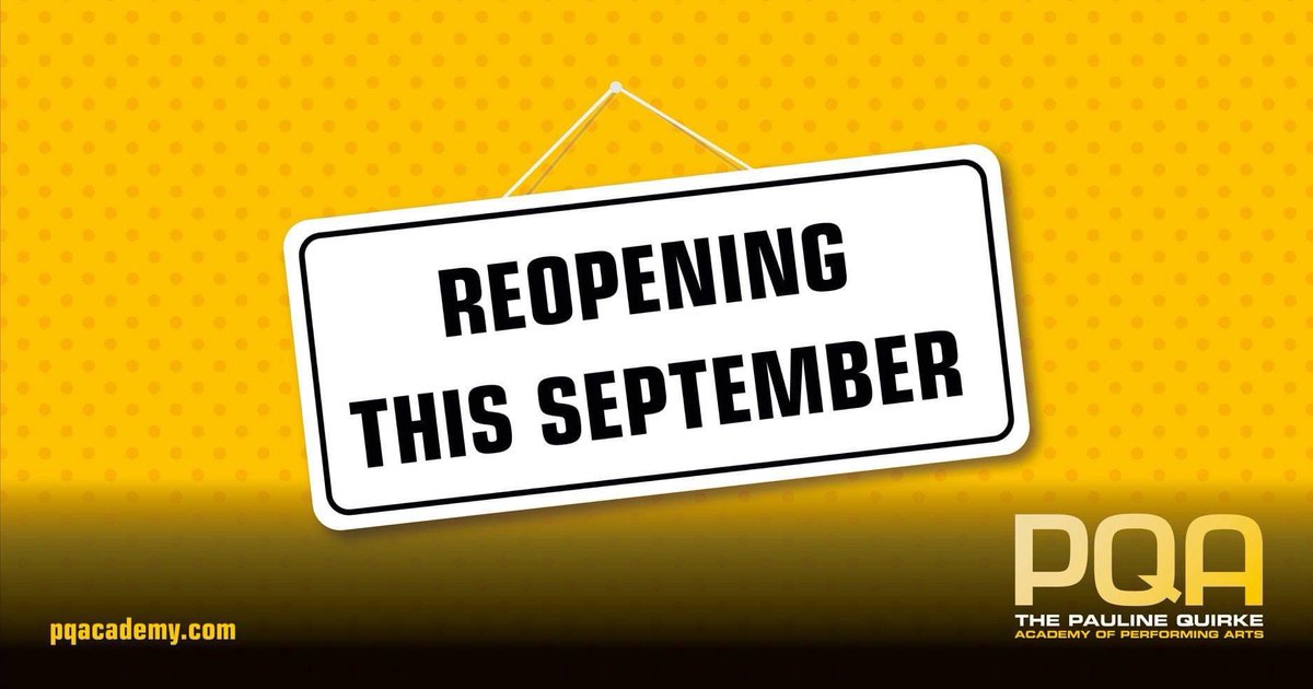 PQAHull's tweet photo. PQA Hull plans to reopen on Saturday 19th September and we couldn’t be more excited! If you’re one of our parents, please email us to let us know whether or not your child will be returning to us in September. Either way, let us know! #pqa #hull #performingarts #byba https://t.co/ok1eDTOH65