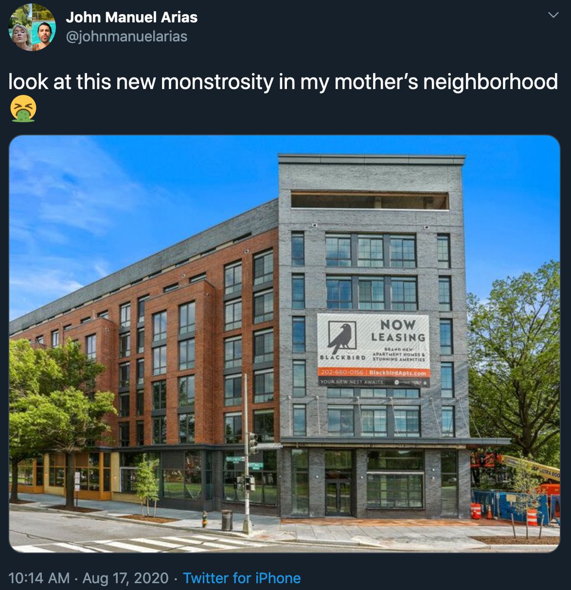 Hey  #HousingTwitter, no need to dunk on John for his take on this new housing. Yes, it went through myriad reviews, includes affordable housing, etc.The question should be: Why do people like John see a building like this and say "THIS is the problem with housing?" (thread/10)