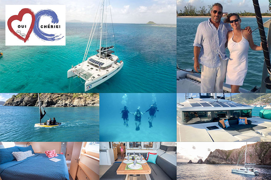 visailing's tweet photo. Crewed Yacht Of The Month! Oui Cherie, French for Yes Dear, is a brand new Lagoon 520 and is offering one of kind charters in the #Caribbean! 
#Visailing #vacationgoals #crewedcharters

Read more about Oui Cherie here:https://t.co/4EsXMtFxyr https://t.co/UzPMtaC59o