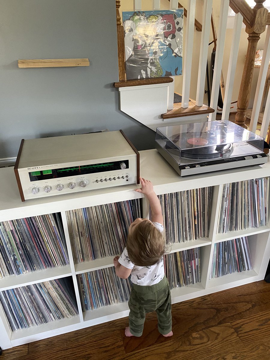 Mahankind's tweet image. My son spotted this cover across the room. It’s the only record he gets happy to see. @sammeans @theformat