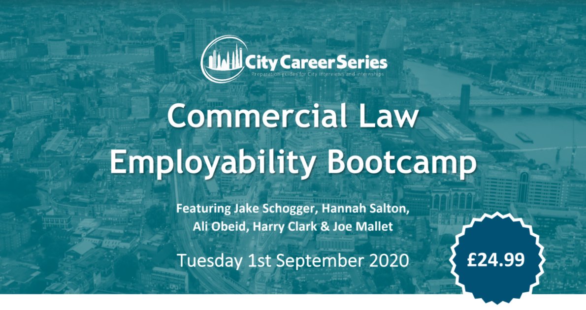 Career_Series's tweet photo. Exclusive commercial law employability bootcamp - We're incredibly excited to announce the launch of an in-depth, highly personal employability bootcamp.

Sign-up whilst you can via: https://t.co/KyaqjfR7Wo

#commerciallaw #interviewprep #traineesolicitor #intern #citylaw https://t.co/xxtZhWAhZY