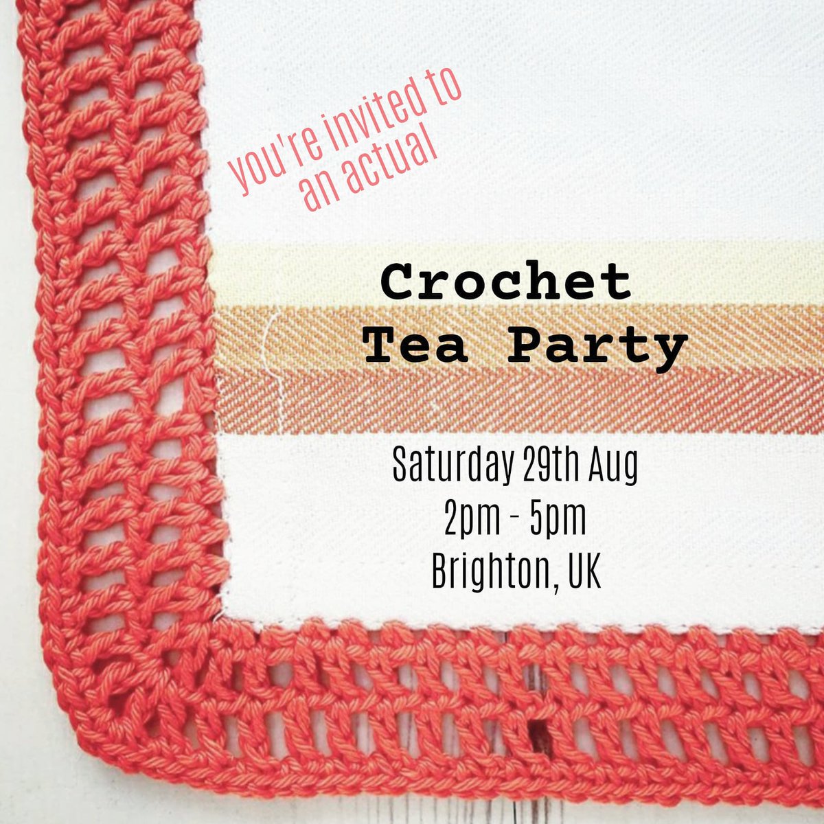 crochetteaparty's tweet photo. I am hosting an actual Crochet Tea Party in my garden, under the willow tree.
This is an opportunity to connect with others who love to make beautiful things, have a fun and spend afternoon enjoying tea, cake and activities.
Come and join me #crochetteaparty #crochet https://t.co/z5sHOqGges