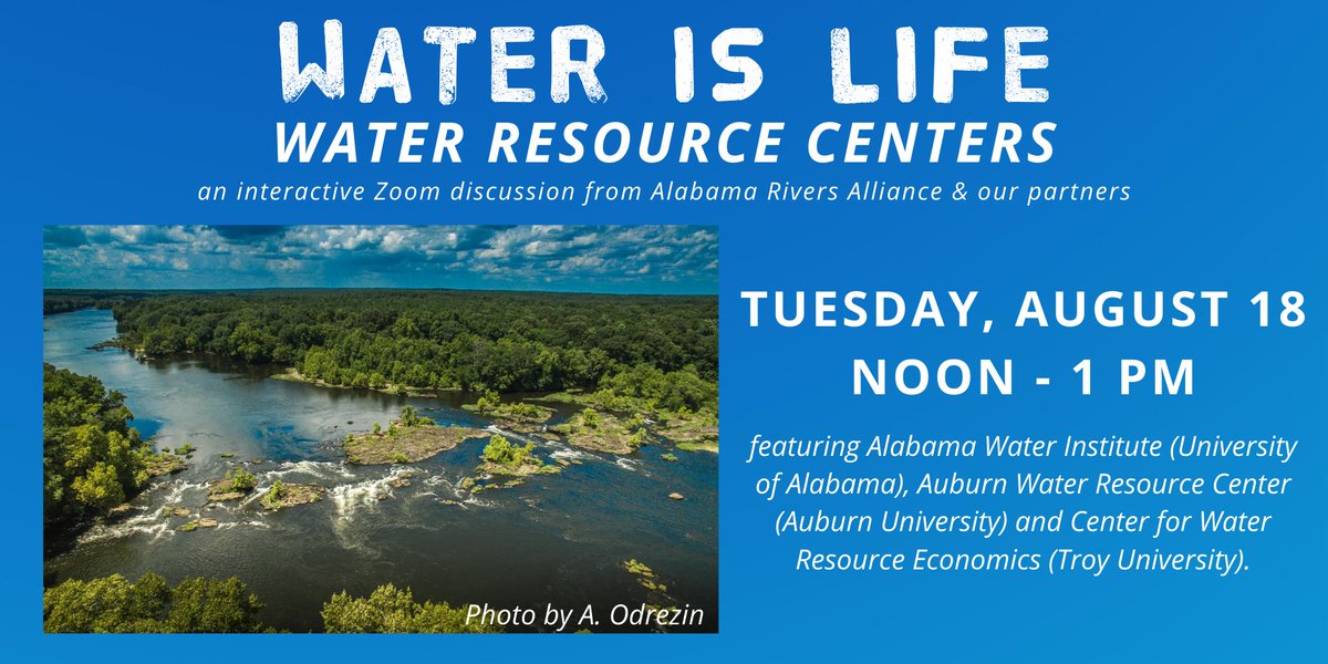 The  @AlabamaRivers' session will be starting soon. We'll add highlights to this thread as it progresses.  #WaterIsLife